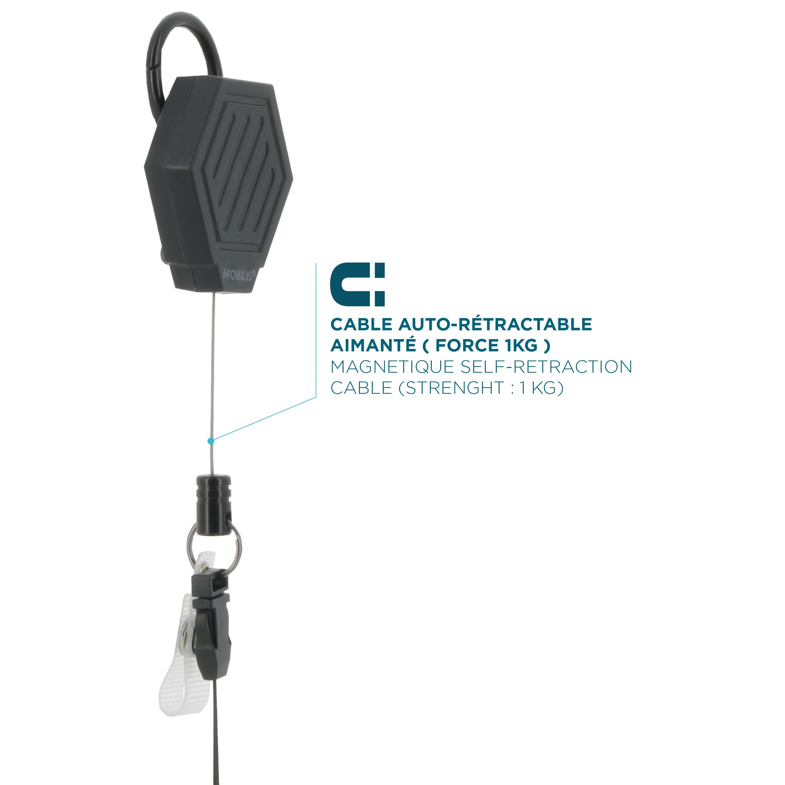 Mobilis Retraktor Kabel Smartphone magnetisch 80 cm