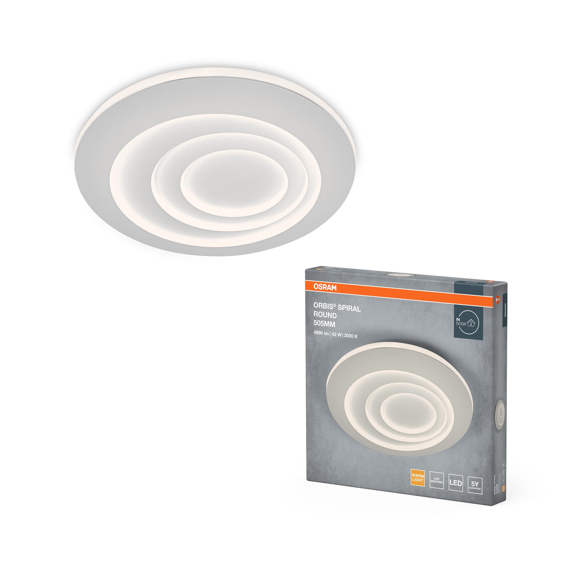 OSRAM ORBIS Spiral Round Deckenleuchte weiß 3000K