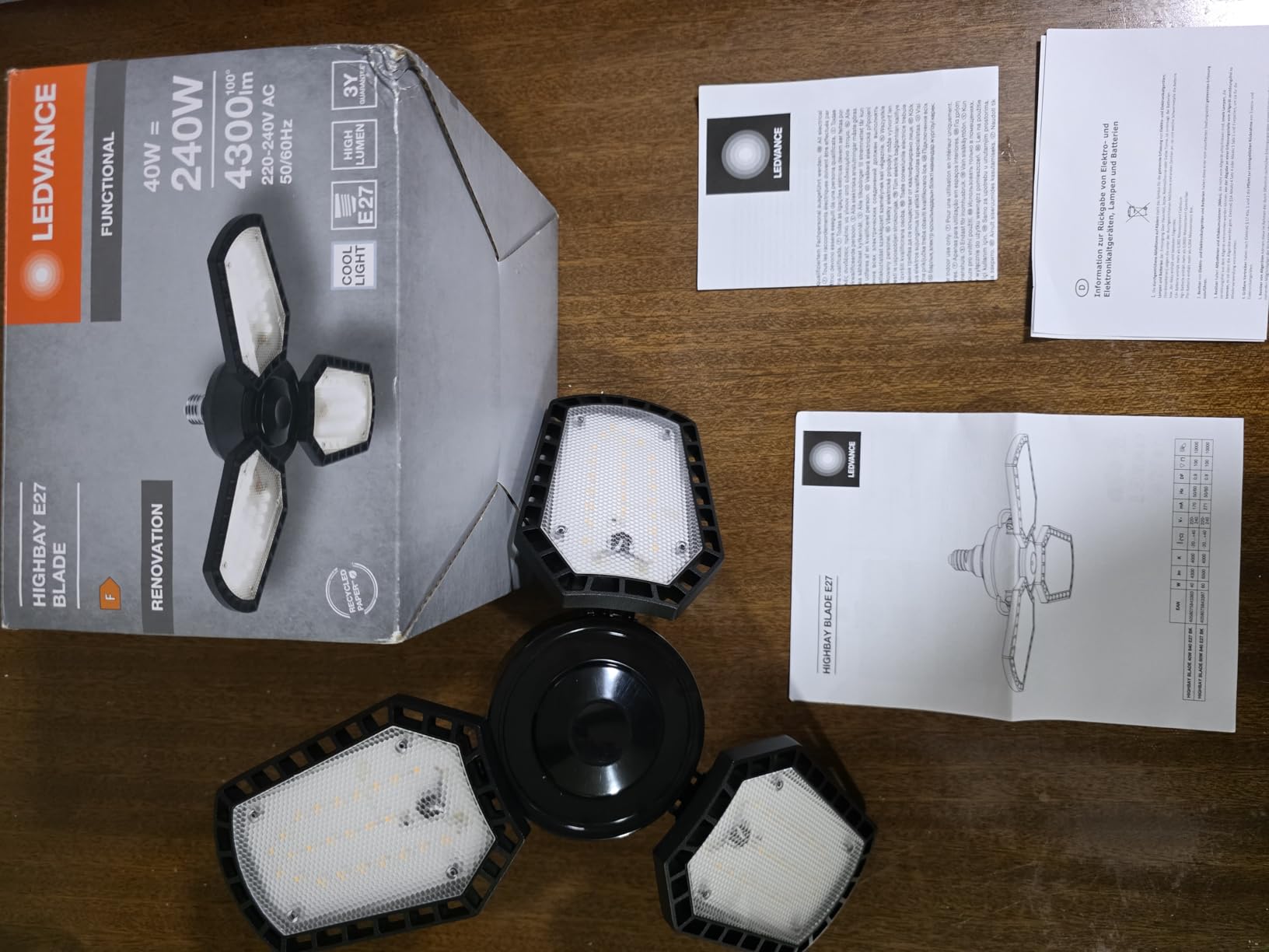 ams OSRAM SMART+ Highbay Blade Deckenlampe Schwarz 45W neutralweiss