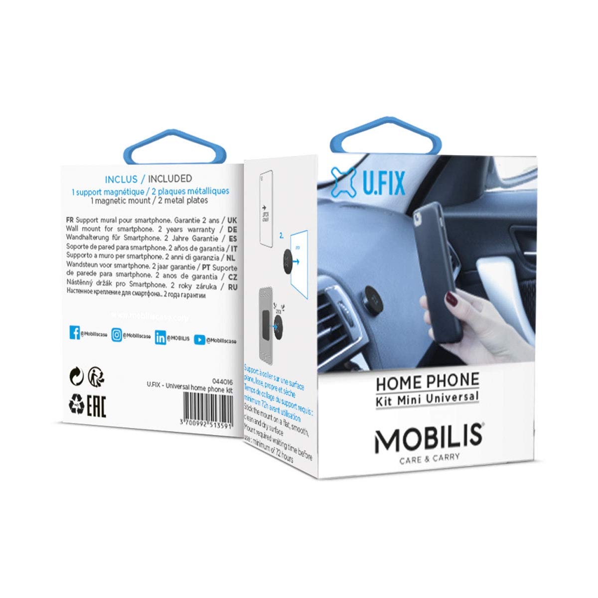 Mobilis U.Fix Universal Home Phone Kit Mini Magnet-Halter
