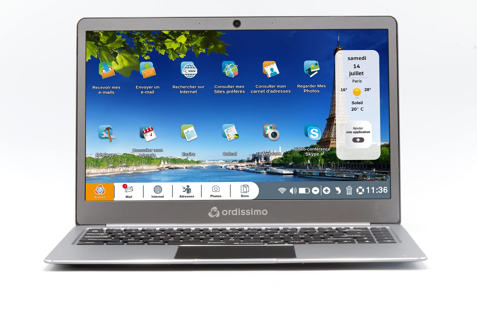 Ordissimo Ordinateurs Lucie 3 Notebook 15,6" Senioren silber 128GB