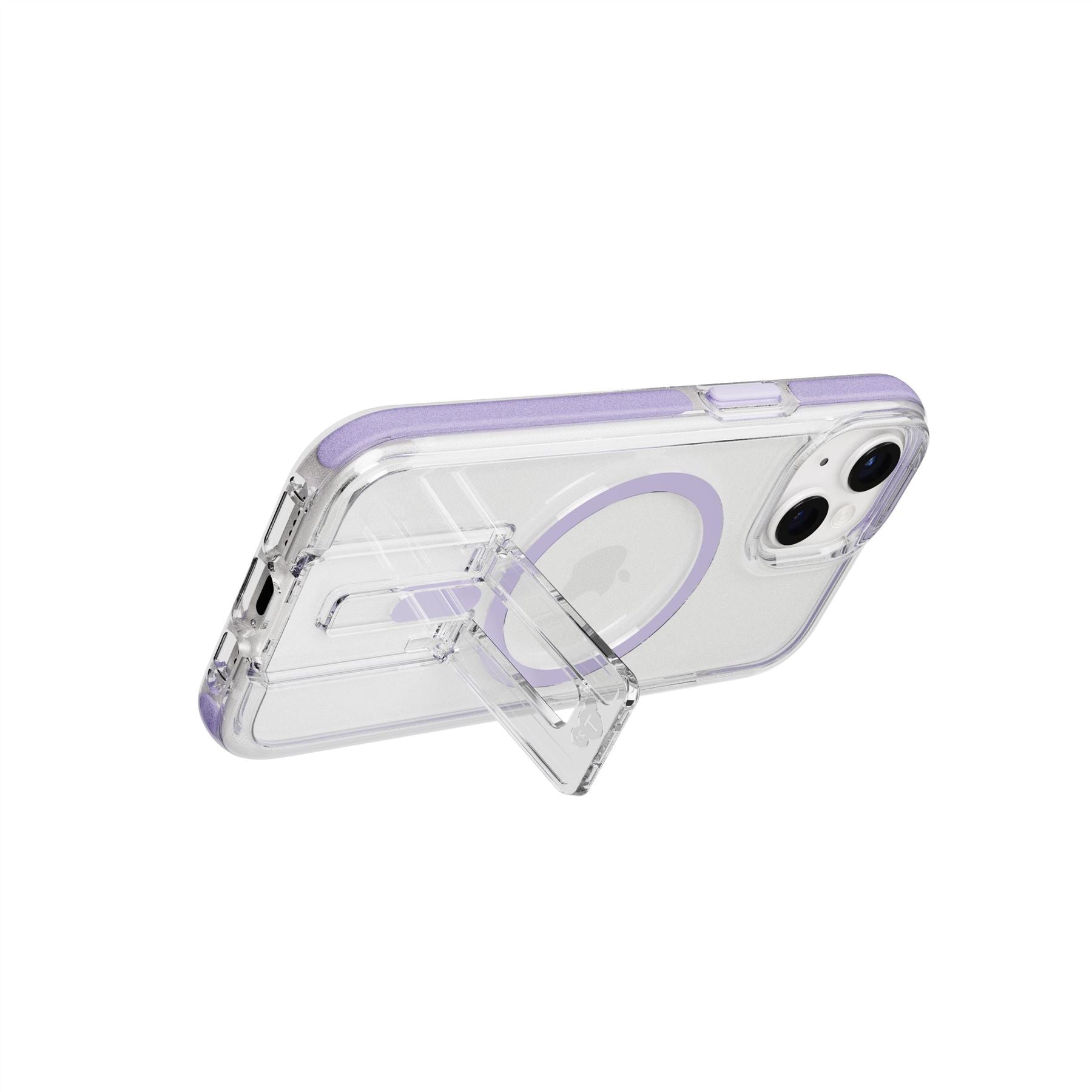 Tech21 EvoCrystal Kick iPhone 15/14/13 Hülle Clear Lilac