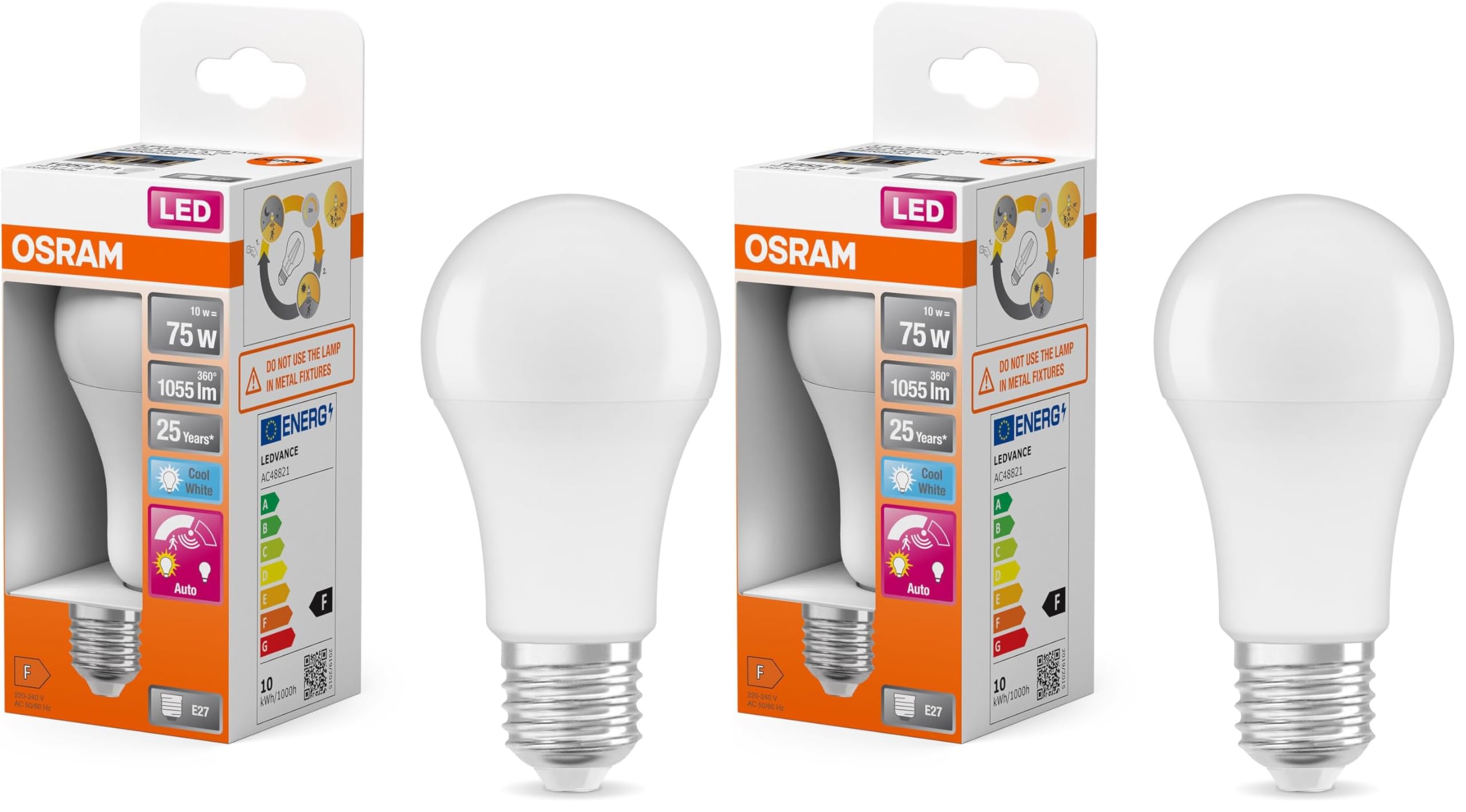 OSRAM SMART+ Classic A 100 LED-Lampe matt 2er-Pack dimmbar