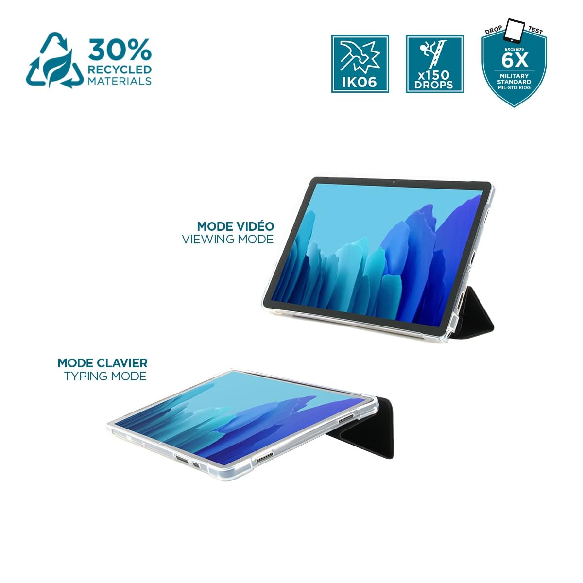 Mobilis Activ+ Edge 060015 Galaxy Tab A9+ Flip-Hülle schwarz