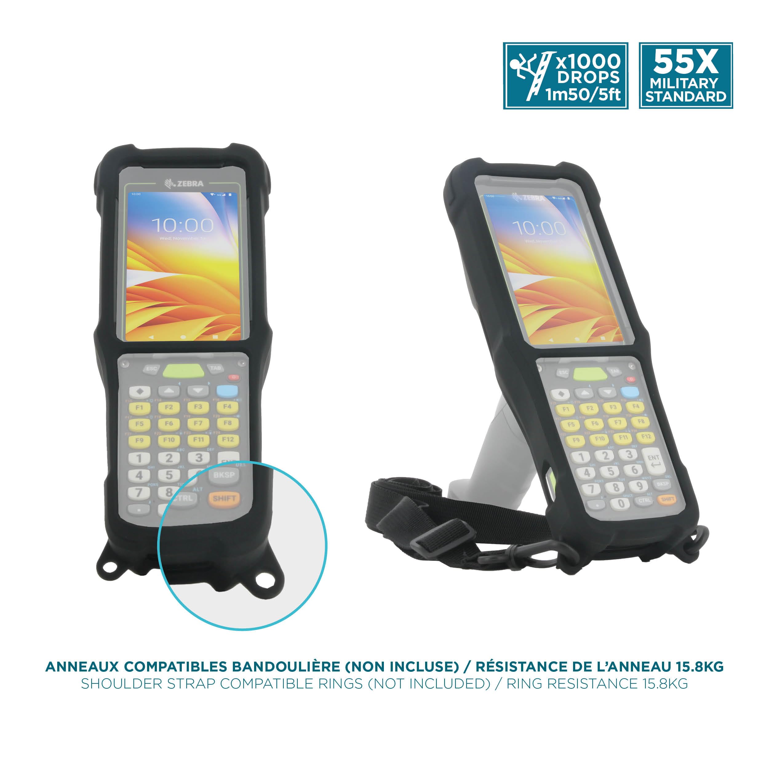 Mobilis PROTECH Zebra MC9400 MC9450 Silikonhülle schwarz