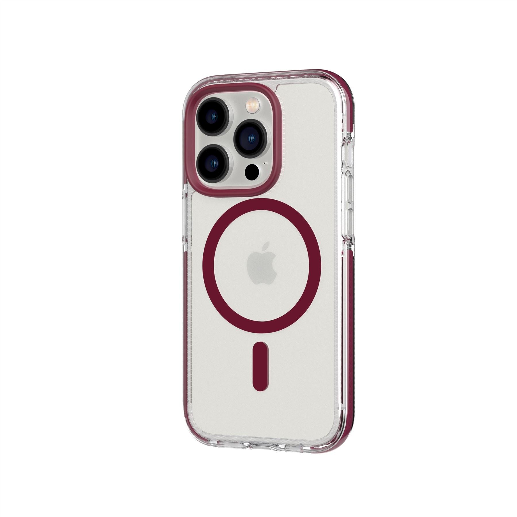 Tech21 EvoCrystal iPhone 14 Pro Hülle Burgundy MagSafe 4,9m