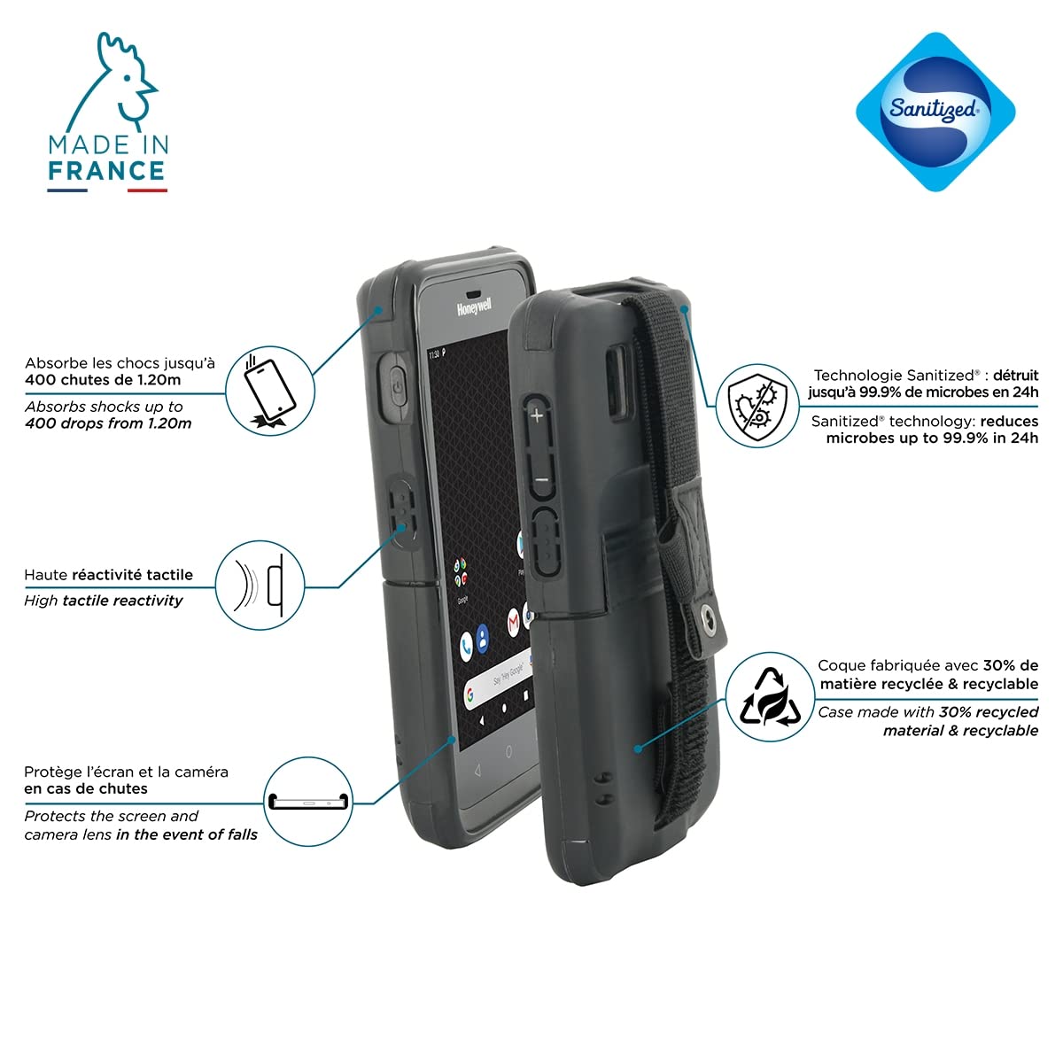 Mobilis Protech Honeywell EDA51 Schutzhülle Griffband Stifthalter robust