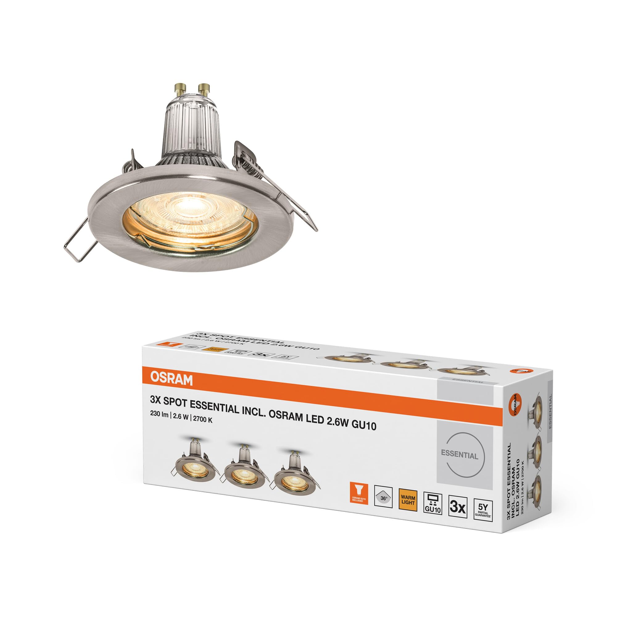 ams OSRAM SMART+ Spot Set GU10 Einbauspot weiß 5er-Set