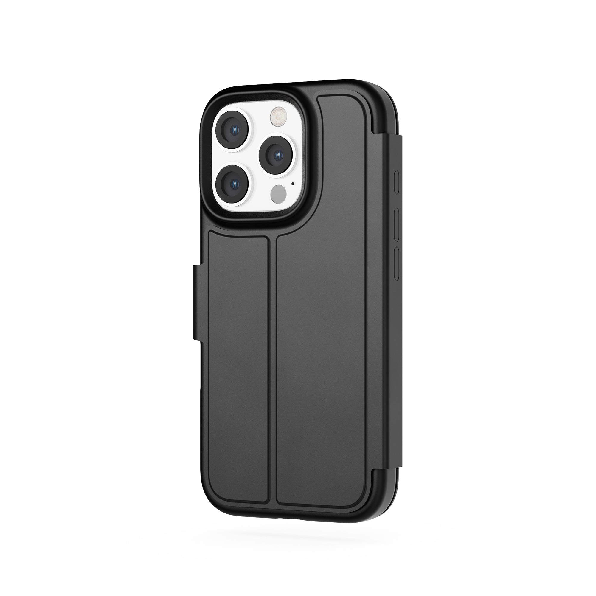 Tech21 EvoLite Wallet iPhone 16 Pro Hülle Schwarz Kartenfach