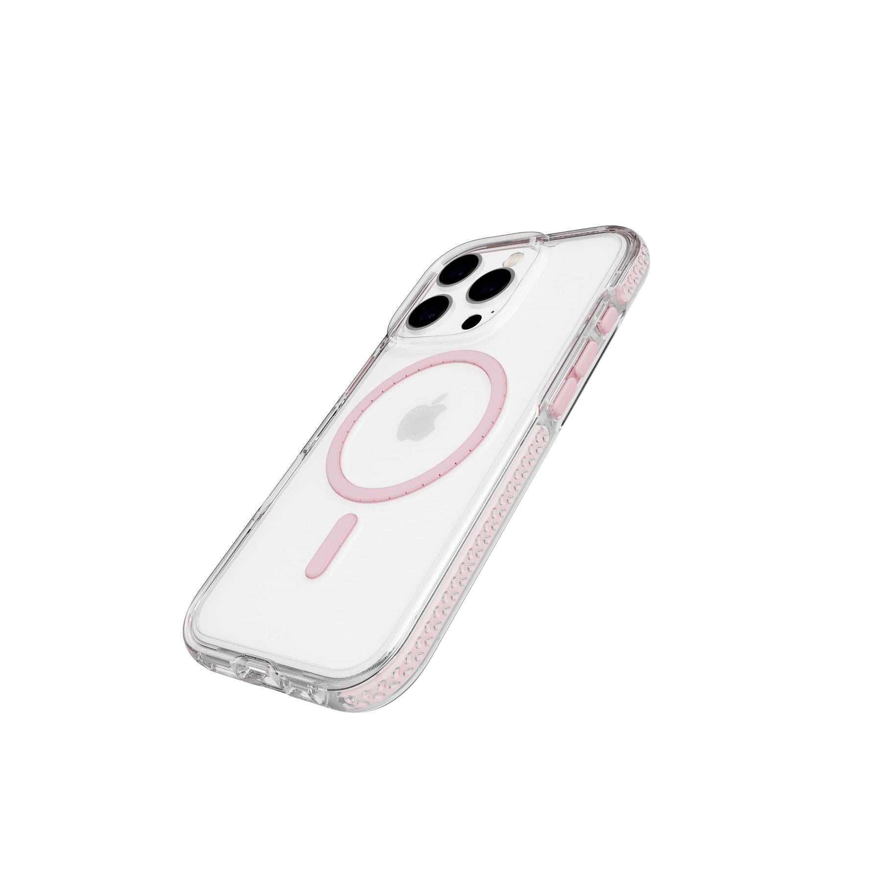 Tech21 EvoCrystal MagSafe iPhone 16 Pro Hülle Clear/Pink stoßfest