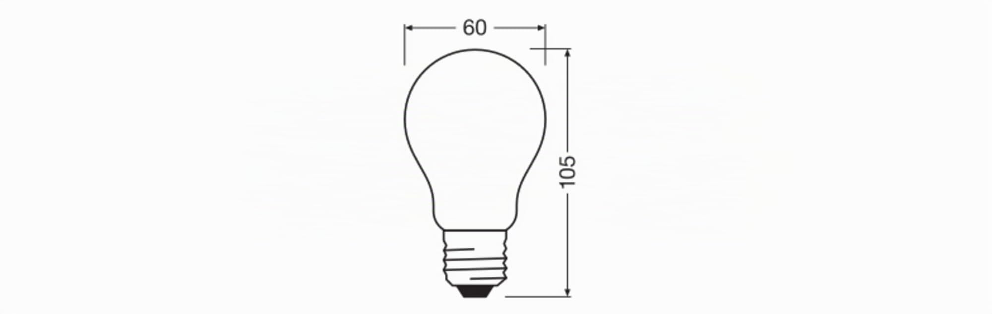 ams OSRAM Star A40 LED-Lampe E27 matt 2700K Einzelpack