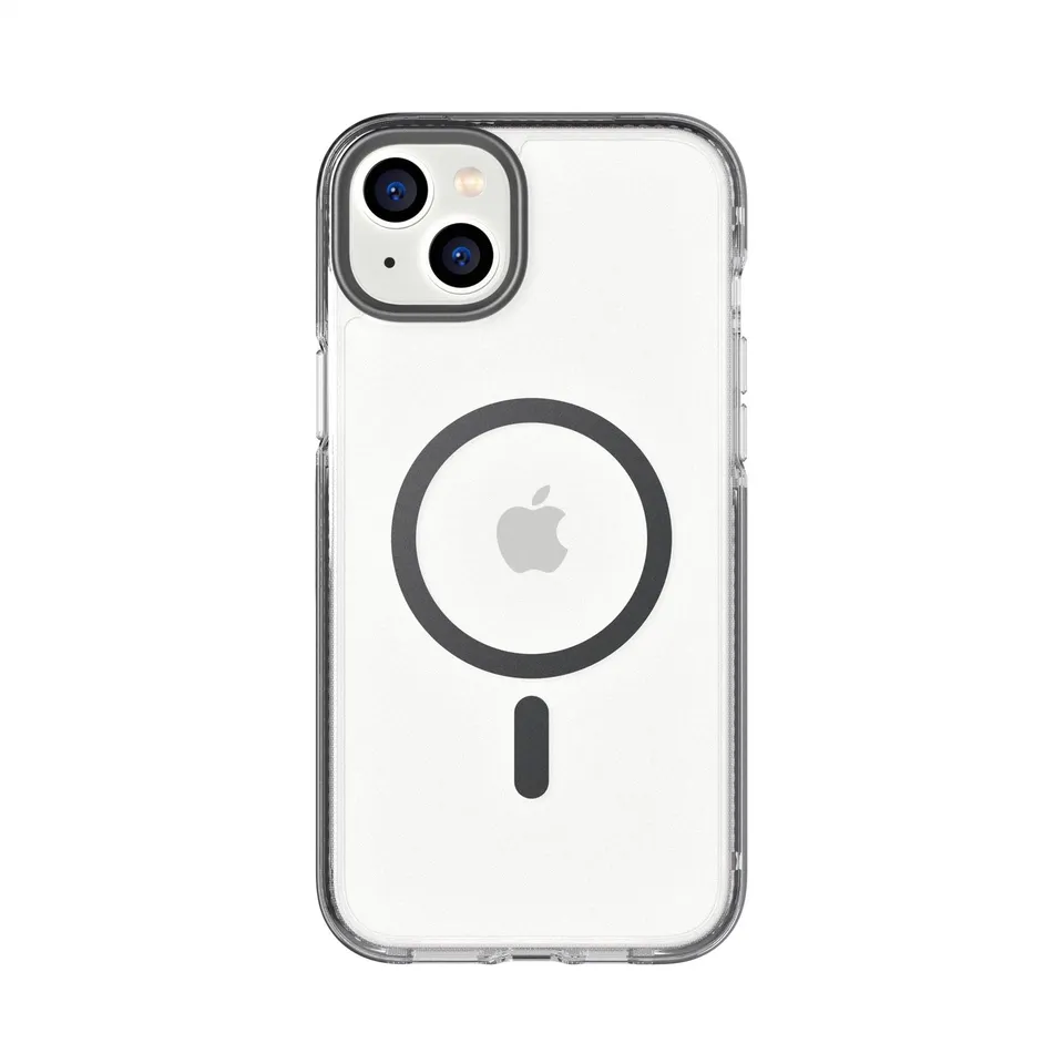 Tech21 EvoCrystal iPhone 14 Plus Hülle Graphit Schwarz MagSafe