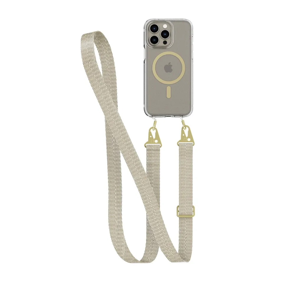 Tech21 FlexQuartz iPhone 15 Pro Max Hülle Gold Umhängeband