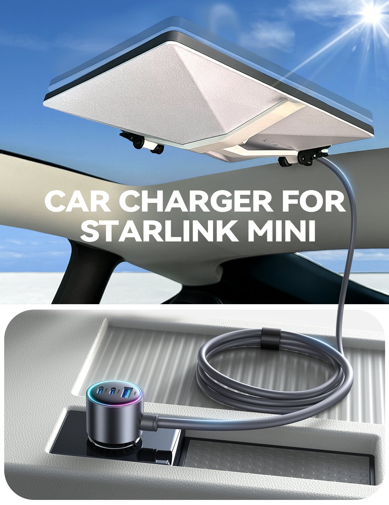 JOYROOM Starlink Mini Auto-Adapter JR-CL30 Kfz-Ladegerät 90W