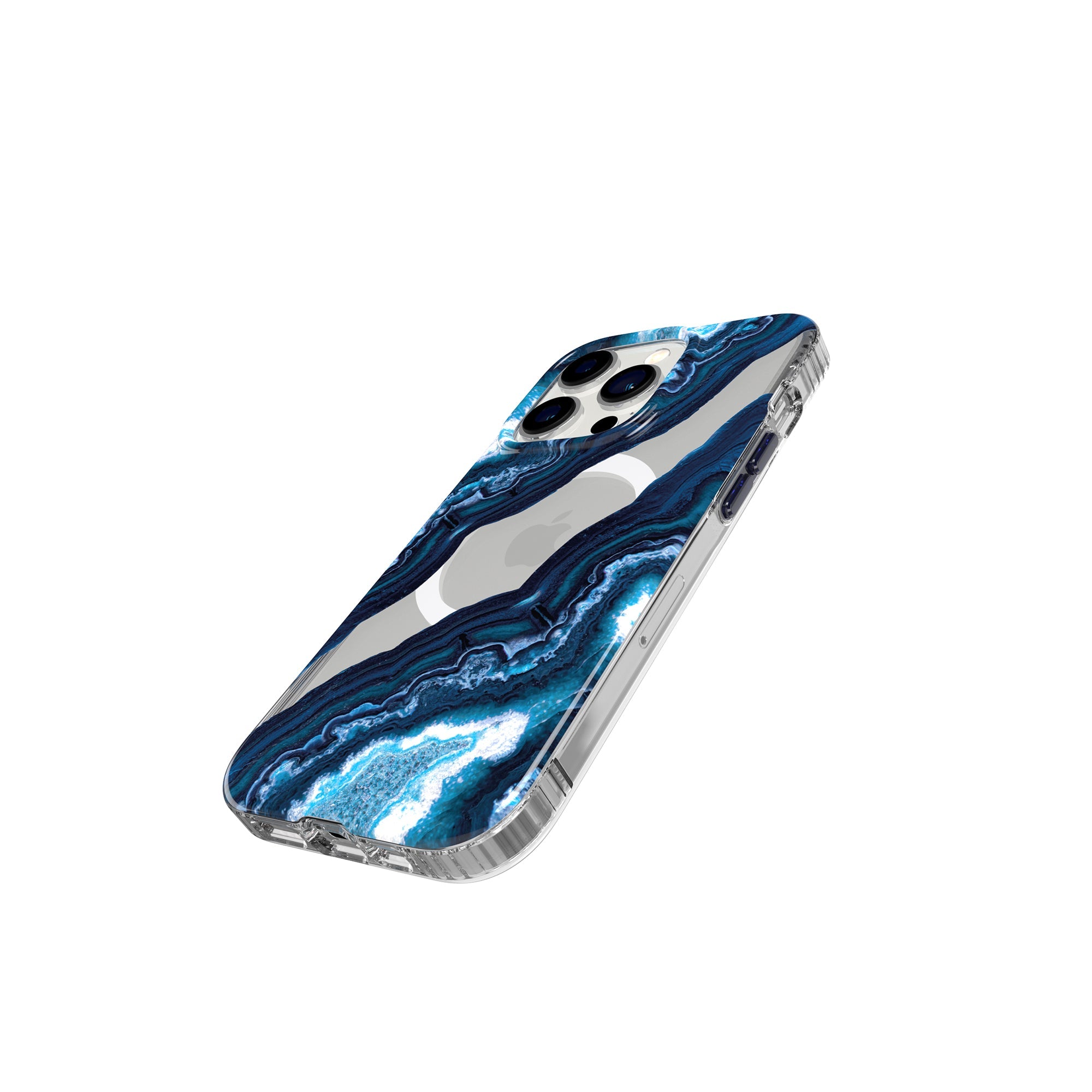 Tech21 EvoArt iPhone 14 Pro Hülle Clear/Midnight Quartz MagSafe