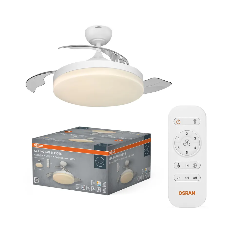 ams OSRAM SMART+ Brisote Deckenventilator 106cm 66W weiß