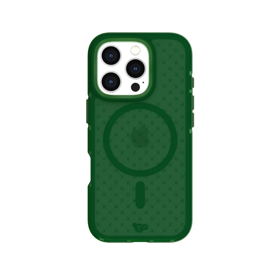 Tech21 EvoCheck iPhone 16 Pro Hülle Forest Green MagSafe