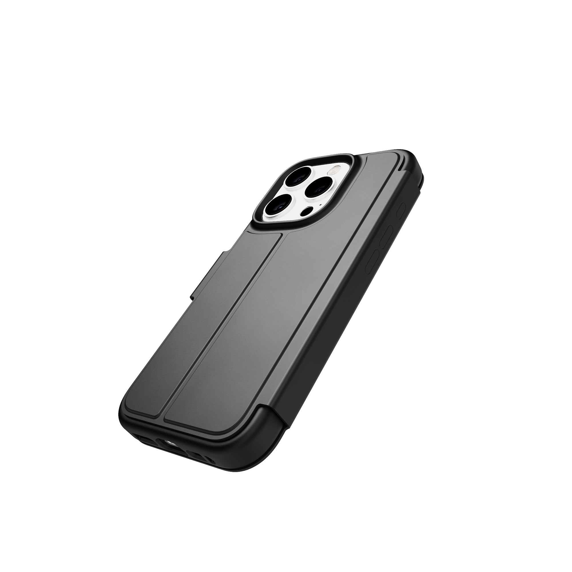 Tech21 EvoLite Wallet iPhone 16 Pro Hülle Schwarz Kartenfach