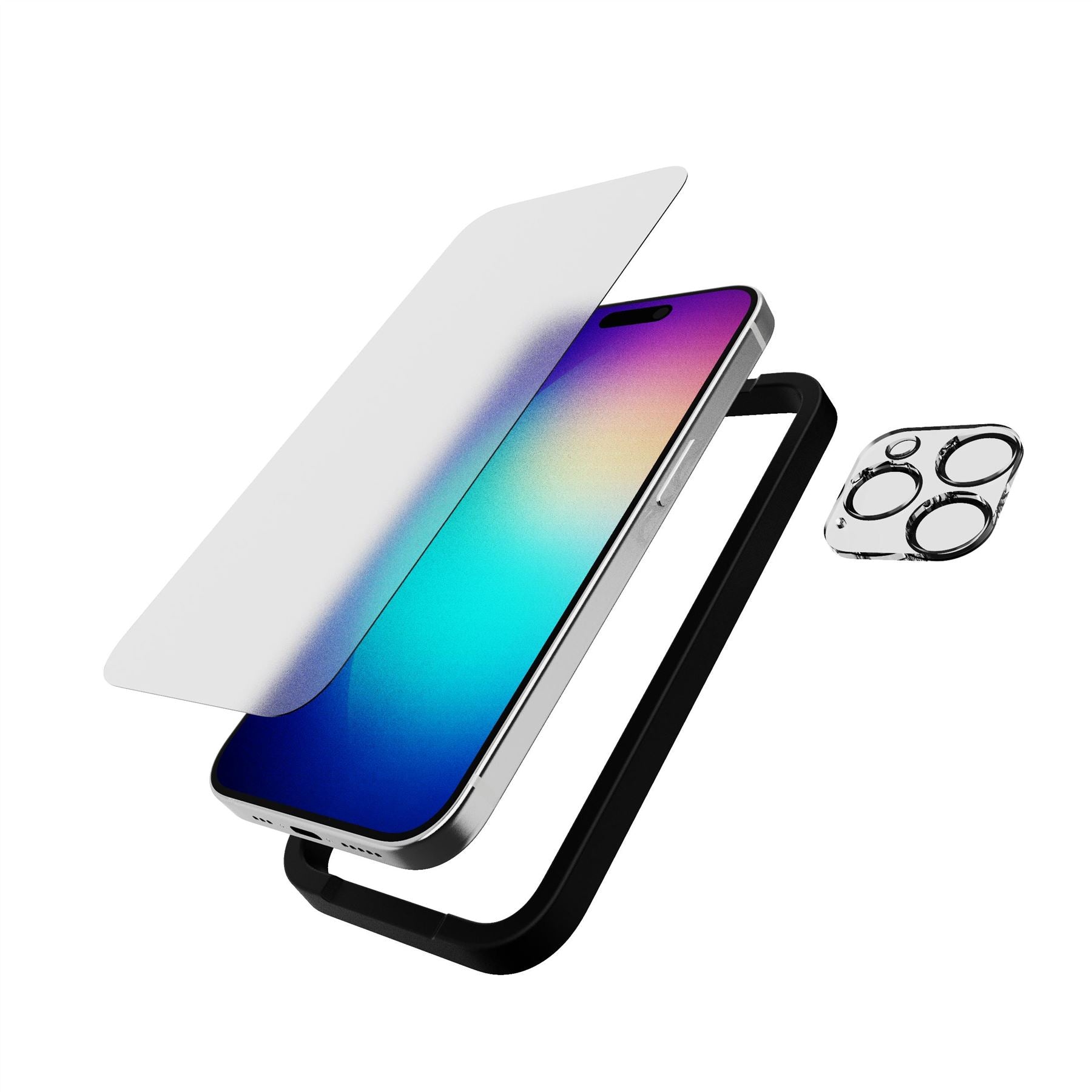 Tech21 ImpactGlass iPhone 15 Pro Panzerglas matt + Kameraschutz