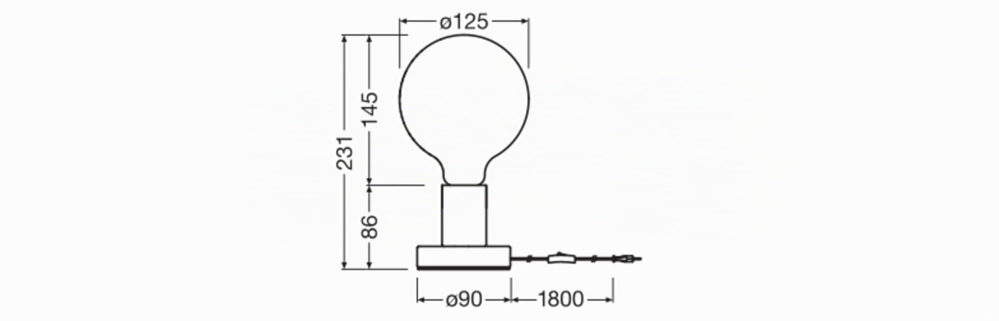 OSRAM 1906 Letter Controller Tischleuchte E27 schwarz