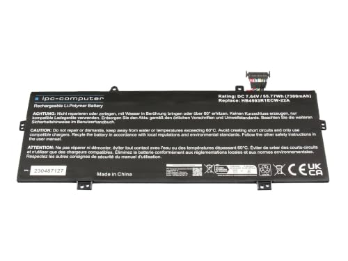 IPC-Computer Akkus HB4593R1ECW-22A Laptop Akku 55,77Wh
