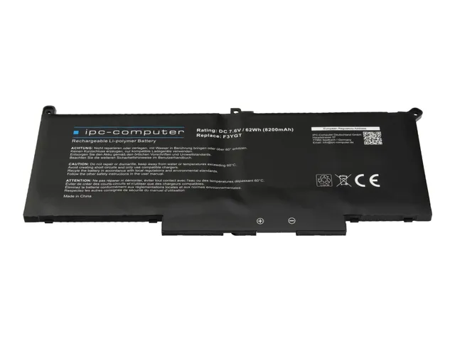 IPC-Computer F3YGT Akku 62Wh für Dell Latitude E7270