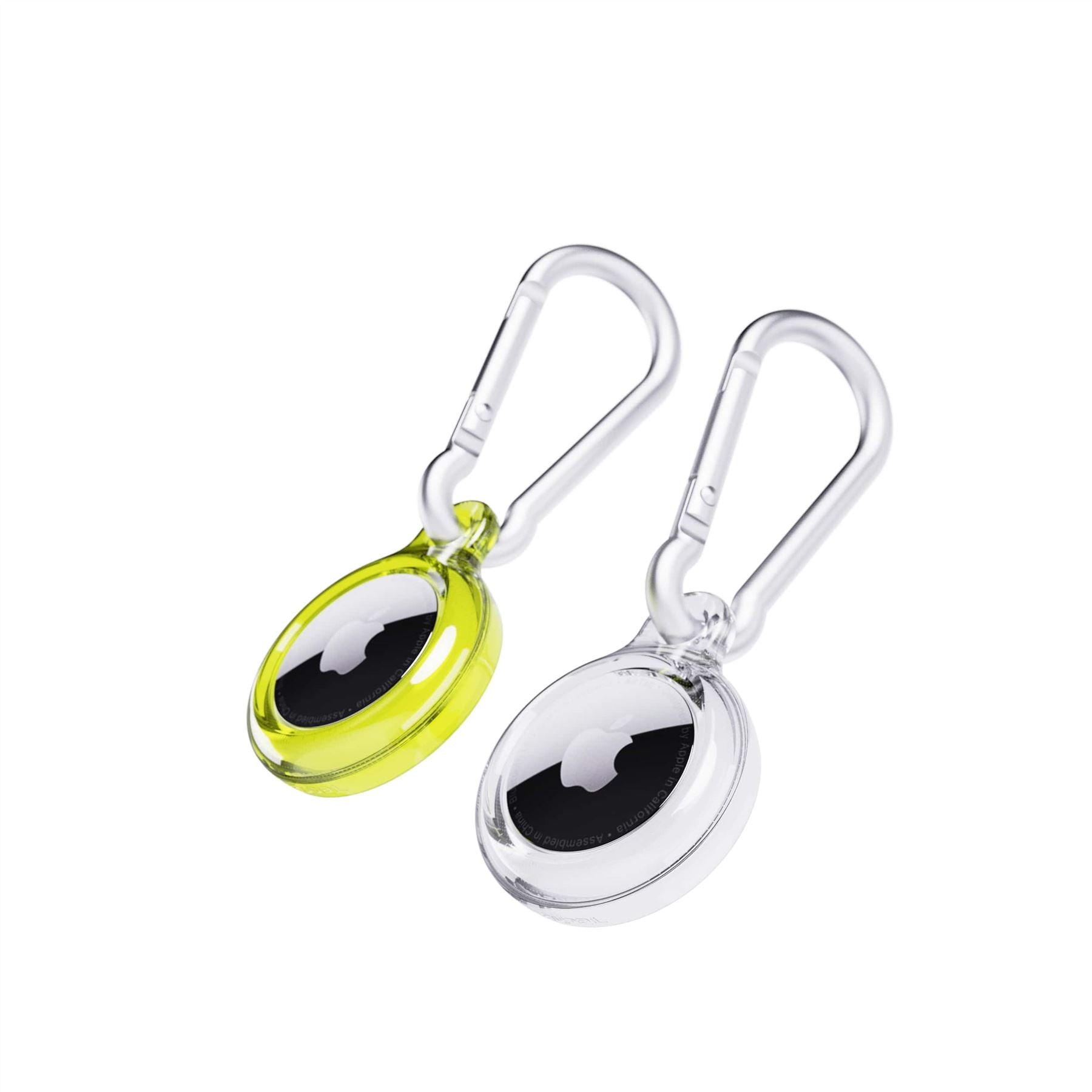 Tech21 EvoPop AirTag Hülle 2er Cyber Lime Clear Anhänger