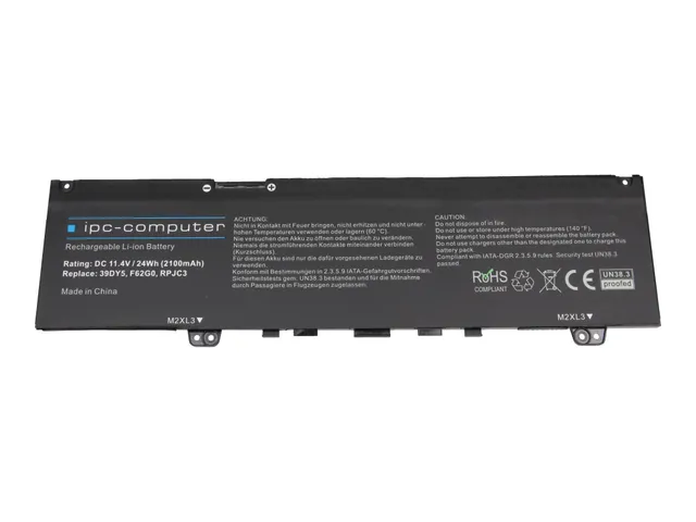 IPC-Computer Akkus 0F62G0 Laptop Akku 24Wh schwarz