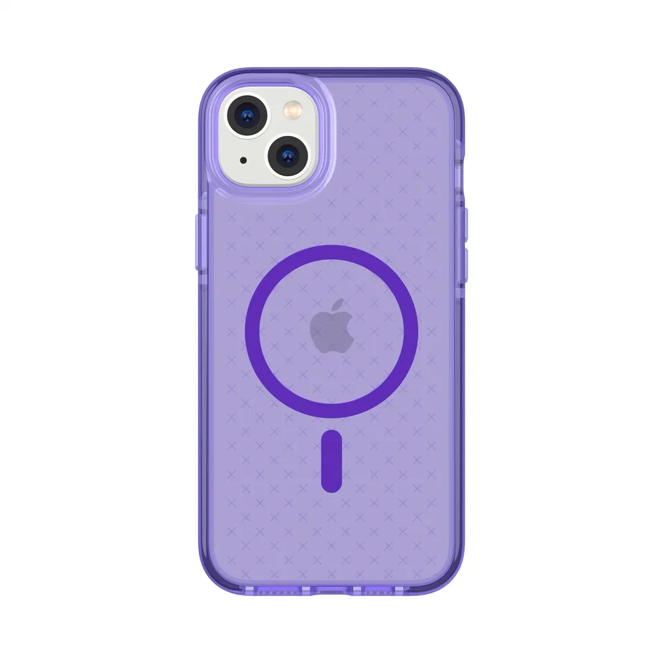 Tech21 EvoCheck iPhone 14 Plus Hülle MagSafe Lila 16ft Schutz
