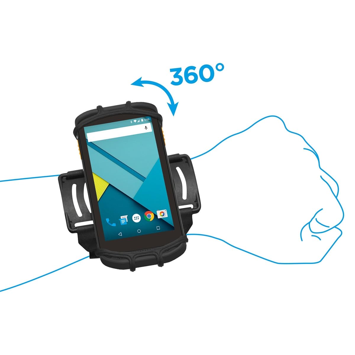 Mobilis Universal Armband 5-7 Zoll Smartphone Halterung 360° Silikon