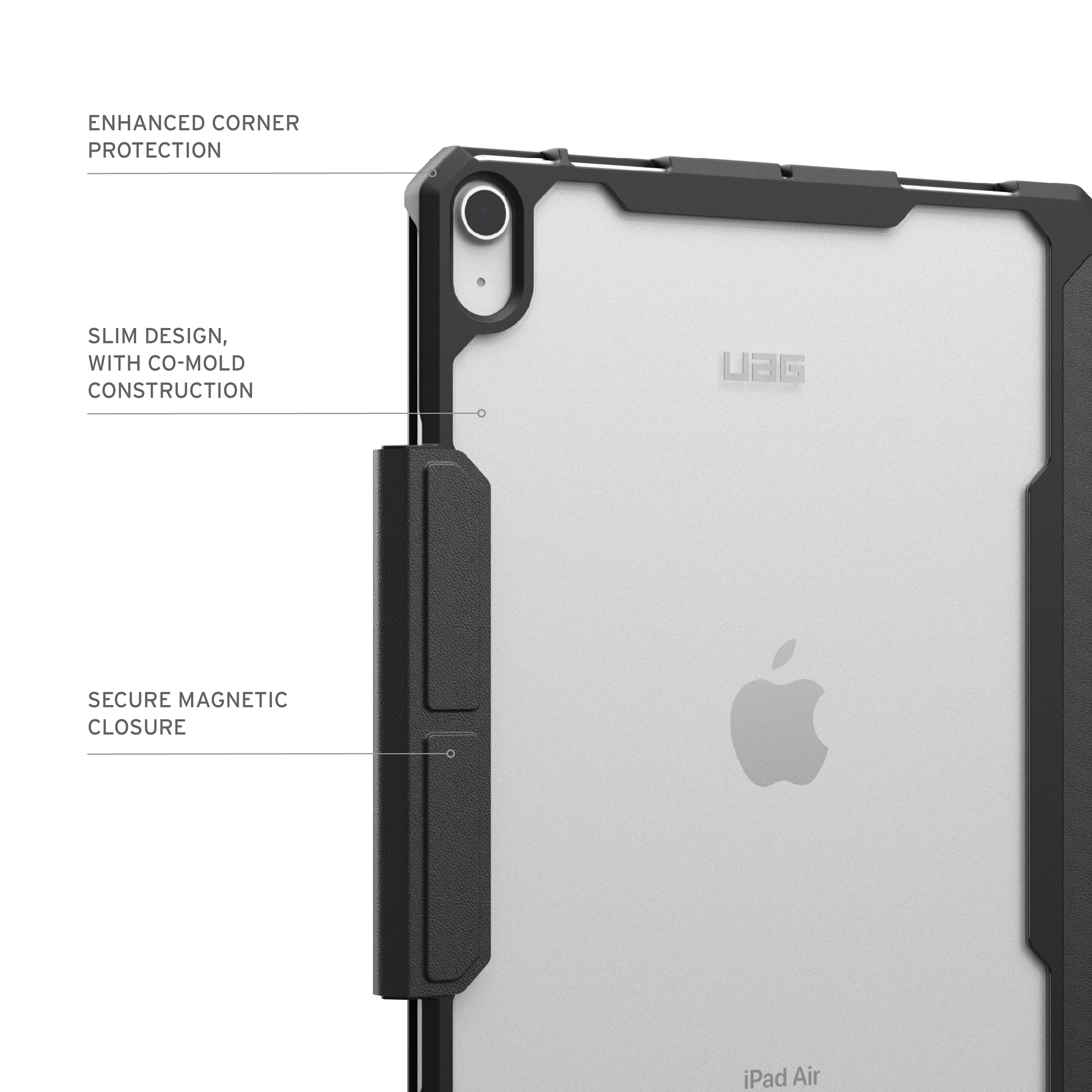 UAG Essential Armor iPad Air 11 M2 2024 Hülle schwarz Folio