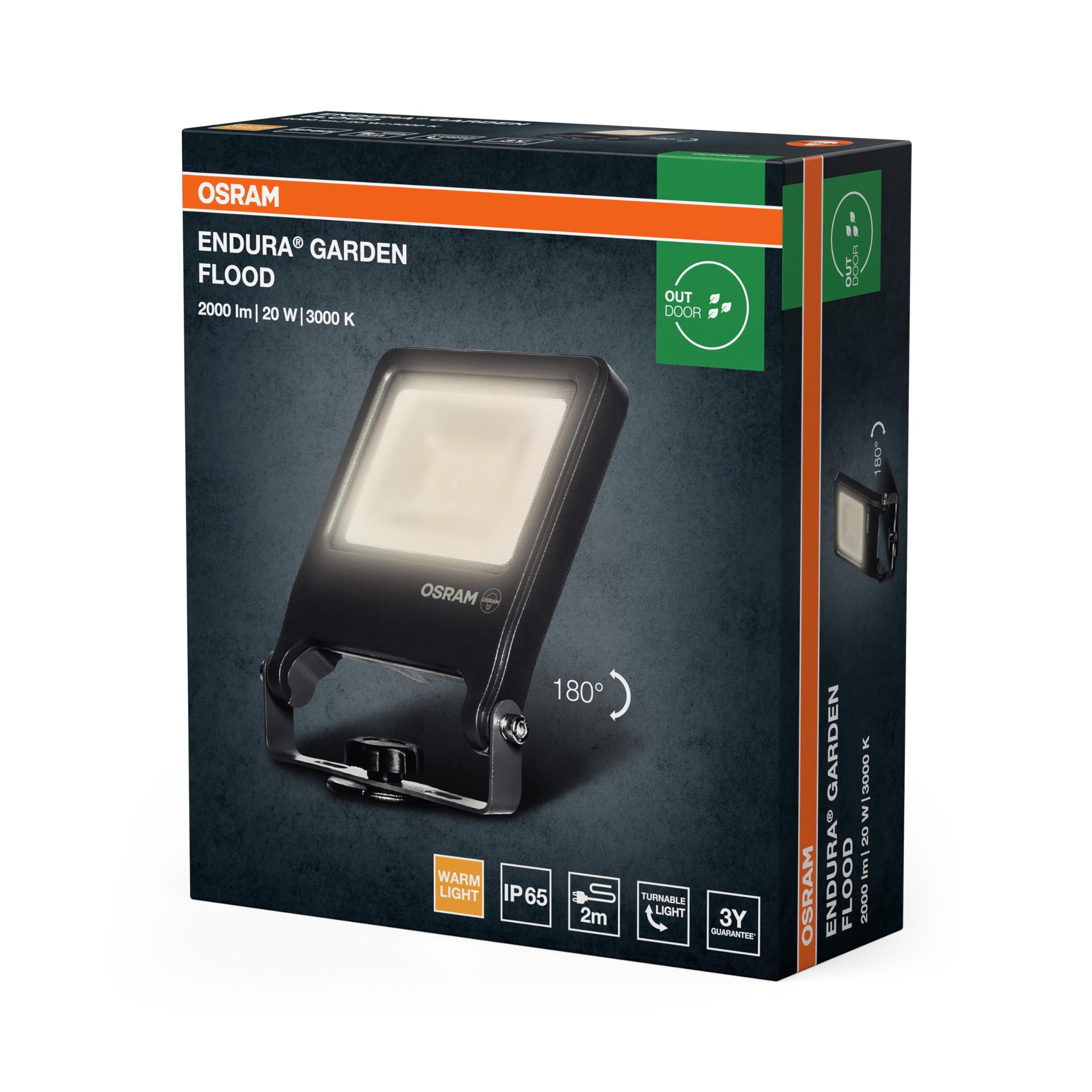 ams OSRAM SMART+ ENDURA Garden Flood Strahler 20W warmweiß