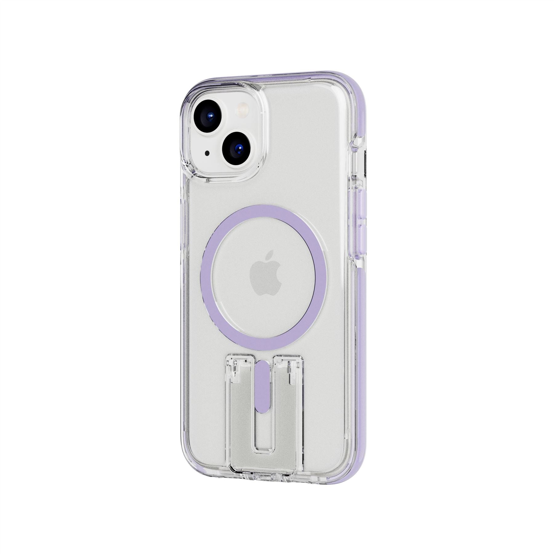 Tech21 EvoCrystal Kick MagSafe iPhone Hülle Clear/Lilac mit Ständer
