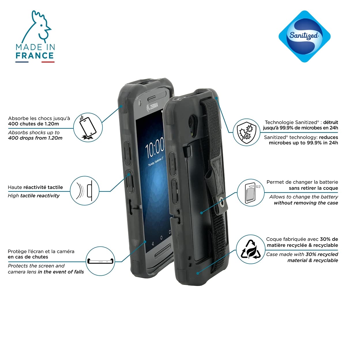 Mobilis PROTECH Zebra TC21 TC26 Hülle mit Handschlaufe