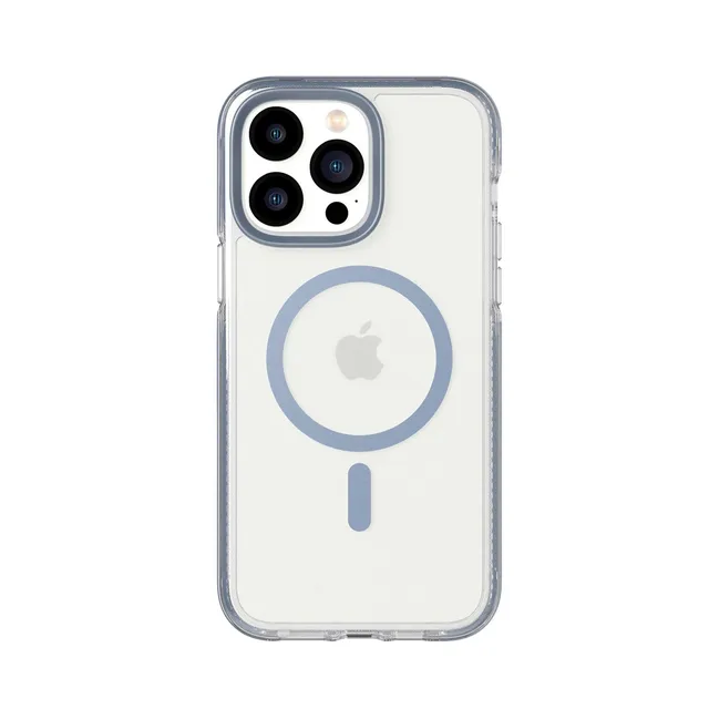 Tech21 EvoCrystal iPhone 14 Pro Max Handyhülle Steel Blue MagSafe