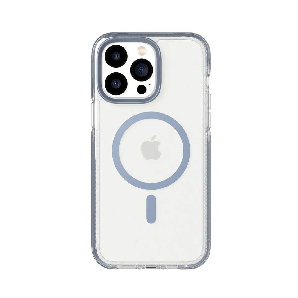 Tech21 EvoCrystal iPhone 14 Pro Max Handyhülle Steel Blue MagSafe