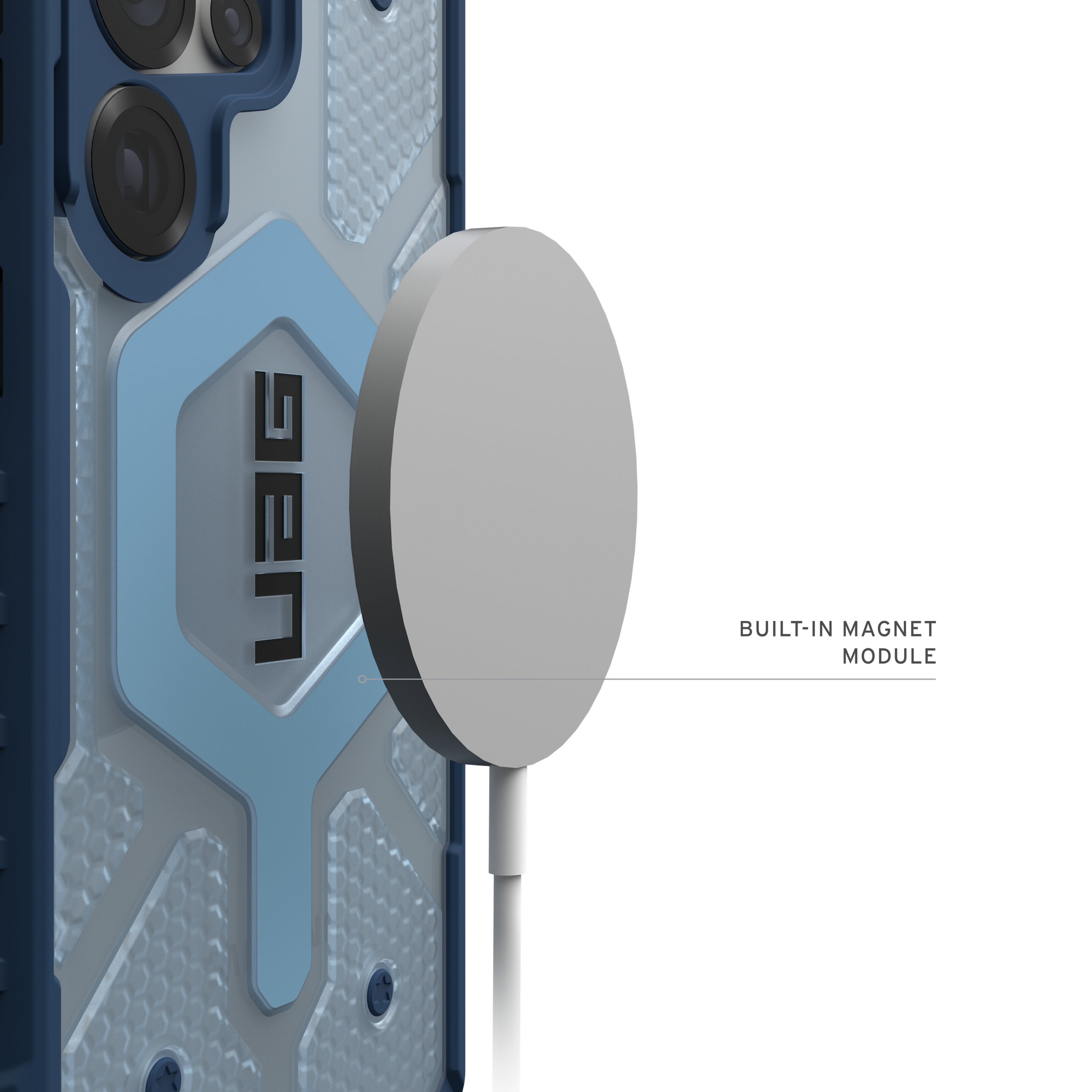 UAG Pathfinder Clear Galaxy S25 Ultra Hülle Blues Lanyard