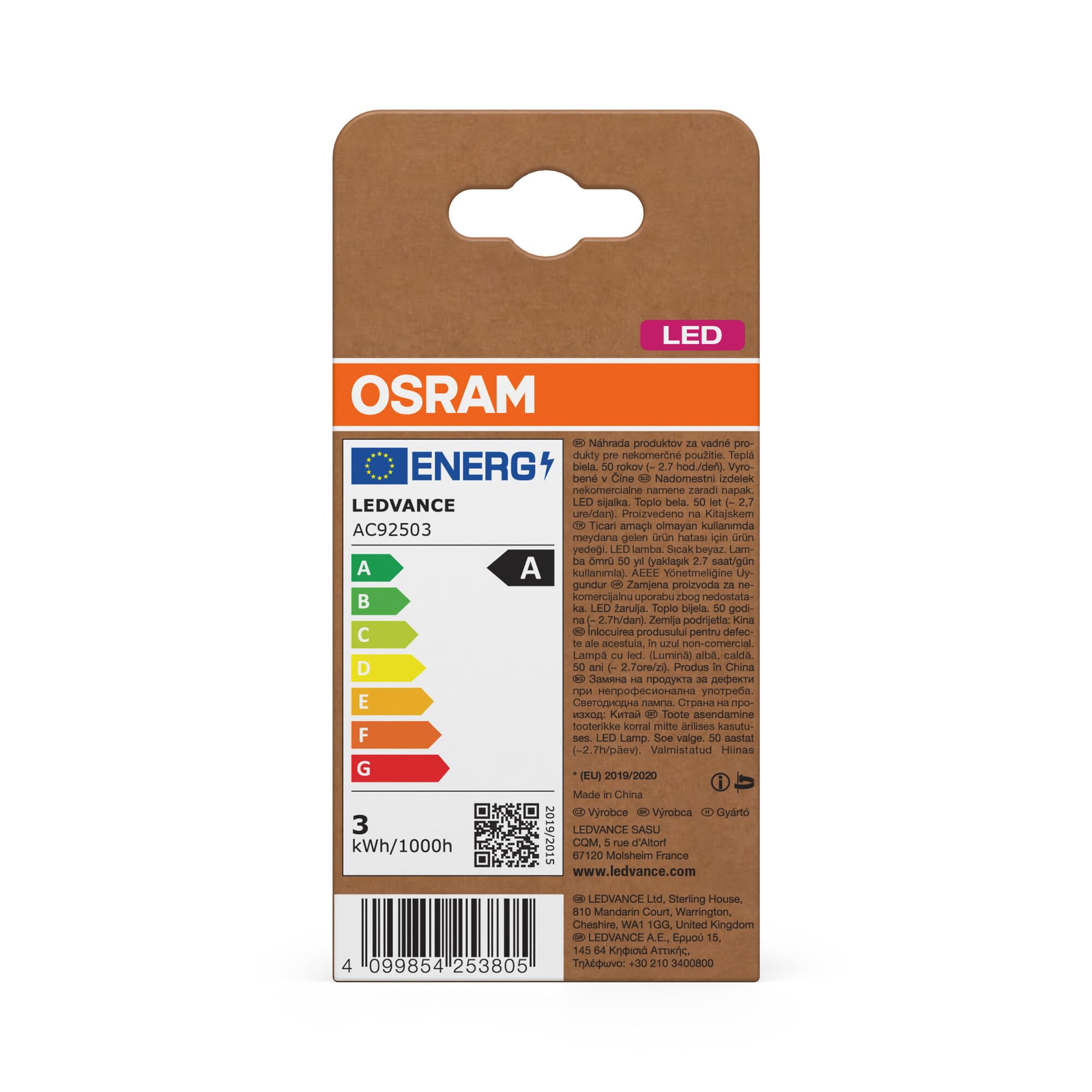 ams OSRAM SMART+ LED Classic B 40 E14 matt 2,2W