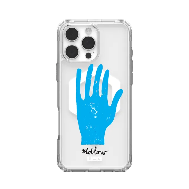 UAG Plyo iPhone 16 Pro Max Handyhülle Mark Oblow Block Hand MagSafe