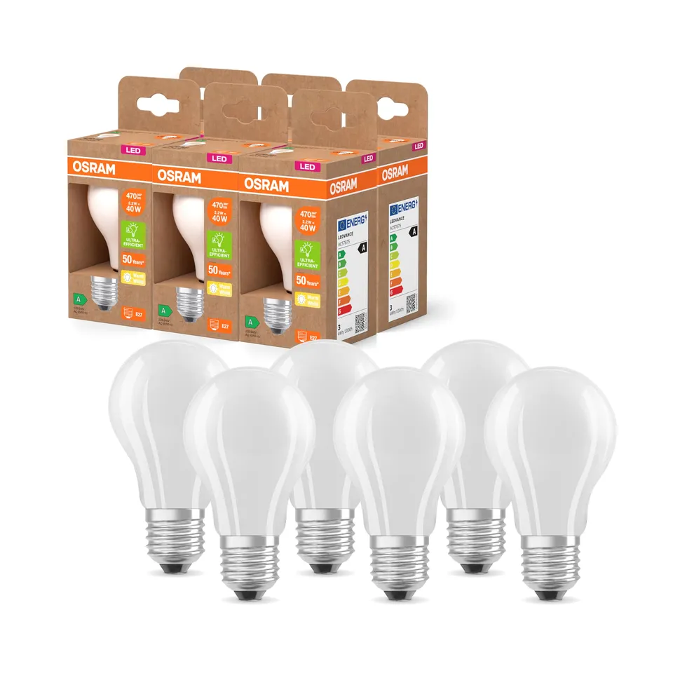 ams OSRAM SMART+ Classic A 40 LED E27 matt 6er-Pack