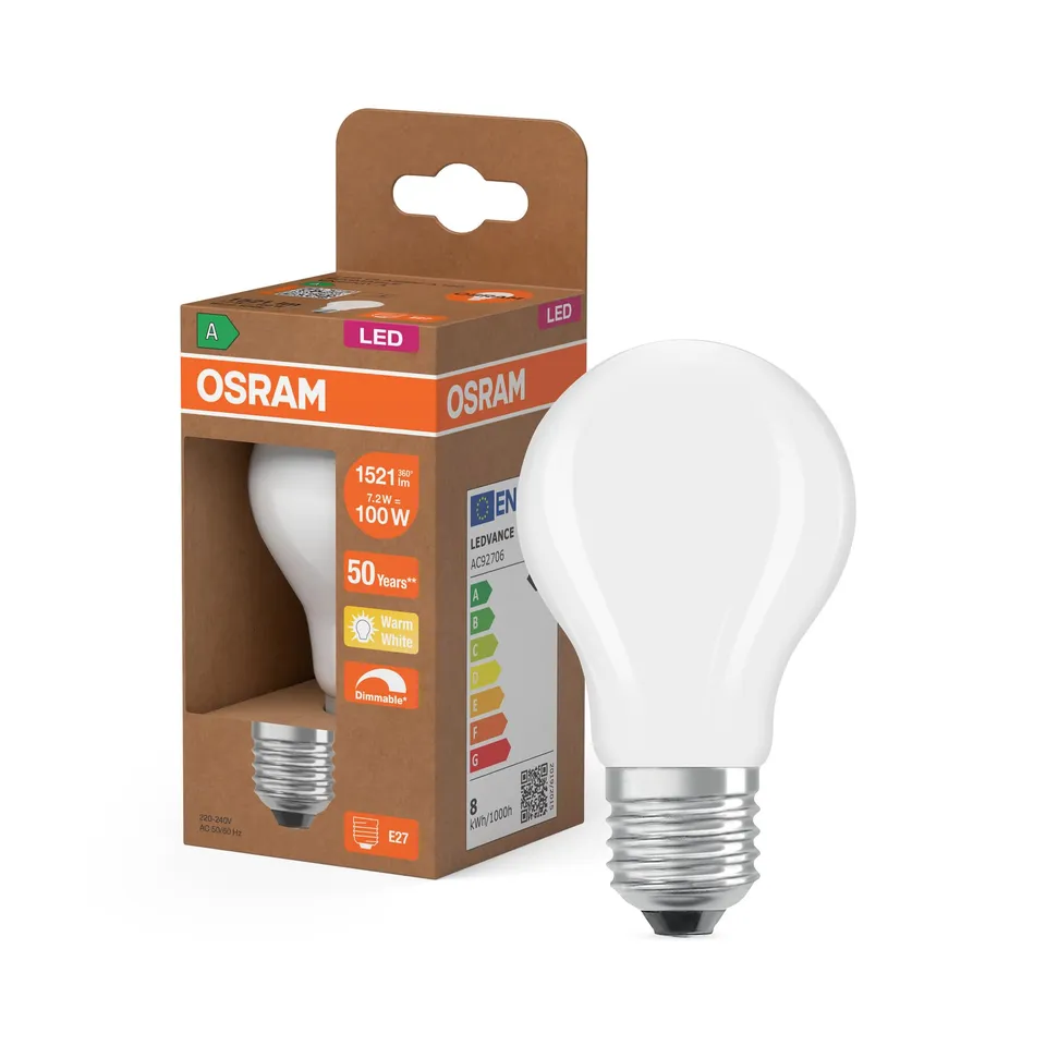 OSRAM SMART+ Classic A 100 LED-Lampe matt 2er-Pack dimmbar