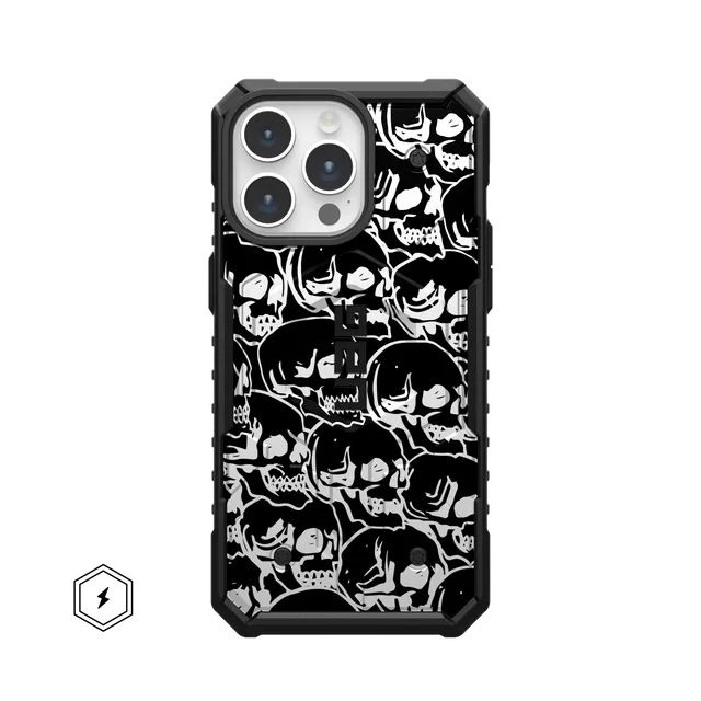 UAG Pathfinder iPhone 17 Pro Max Hülle MagSafe Black Skulls