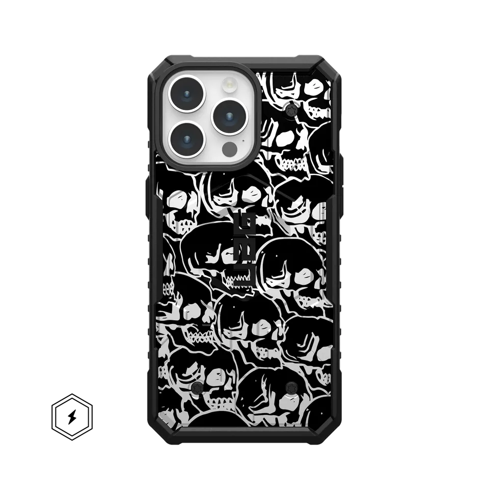 UAG Pathfinder iPhone 17 Pro Max Hülle MagSafe Black Skulls