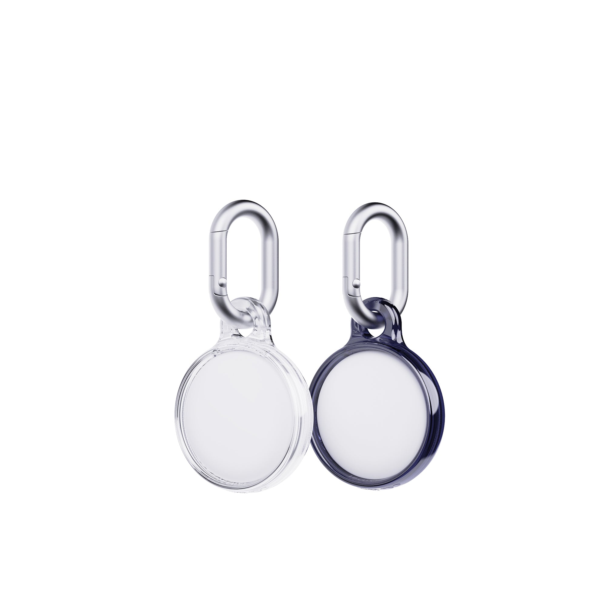 Tech21 EvoPop AirTag Hülle 2er Future Dusk Clear Karabiner
