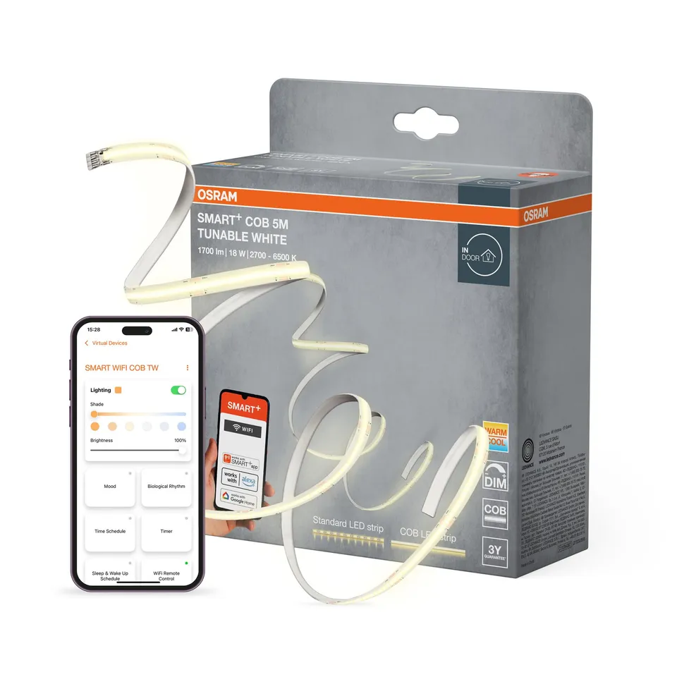 ams OSRAM SMART+ Wifi COB LED-Streifen 5m weiss dimmbar