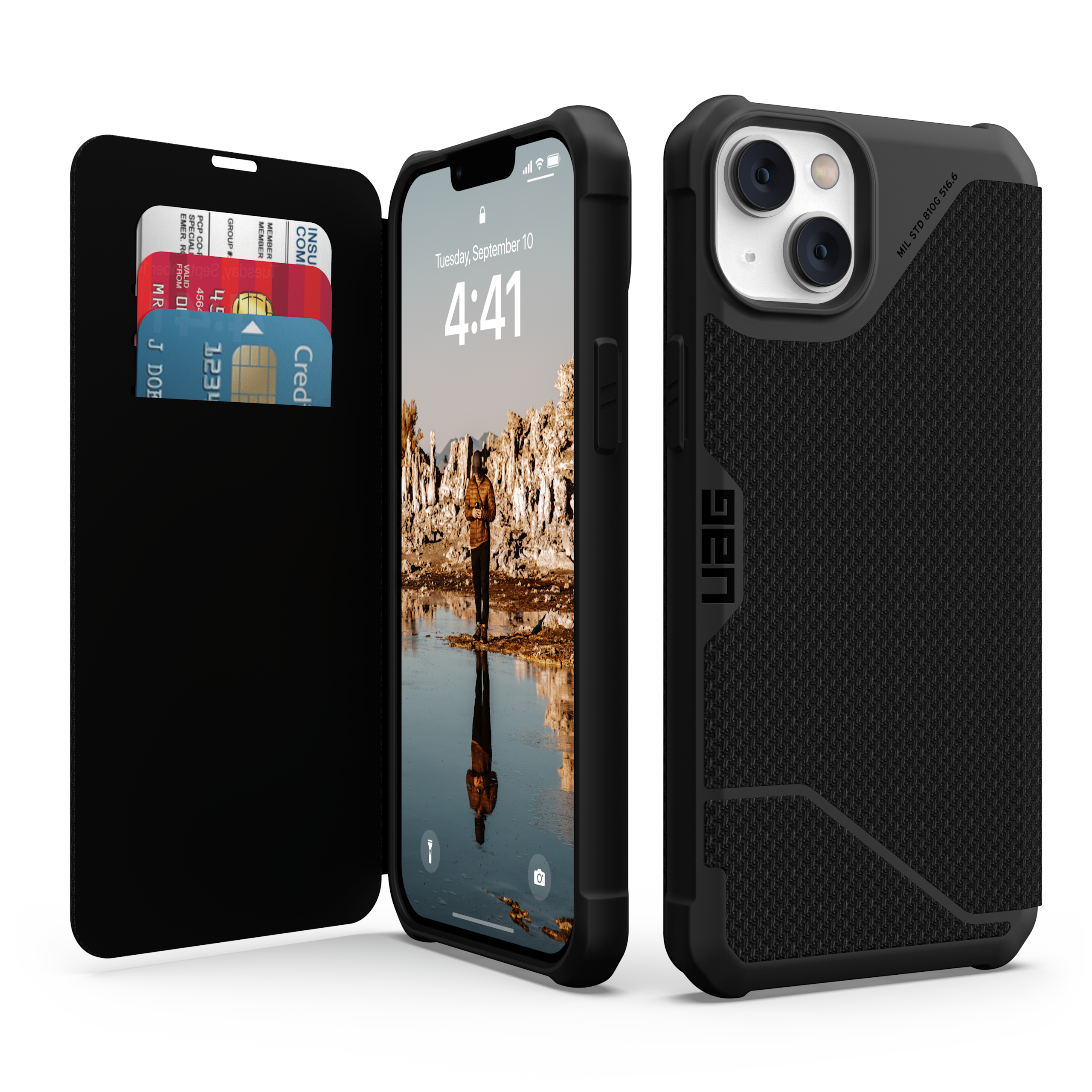 UAG Metropolis Klapphülle iPhone 14 Plus Kevlar schwarz