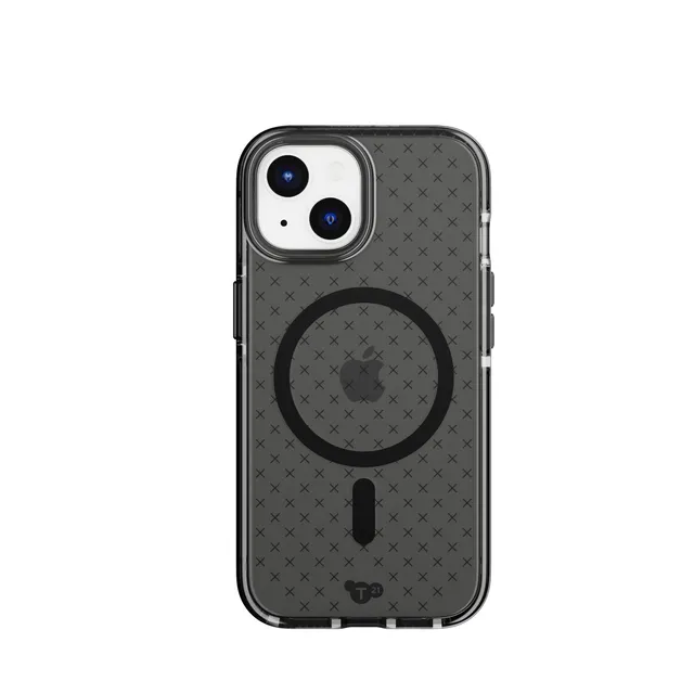 Tech21 EvoCheck MagSafe iPhone 15/14/13 Hülle Smokey Schwarz