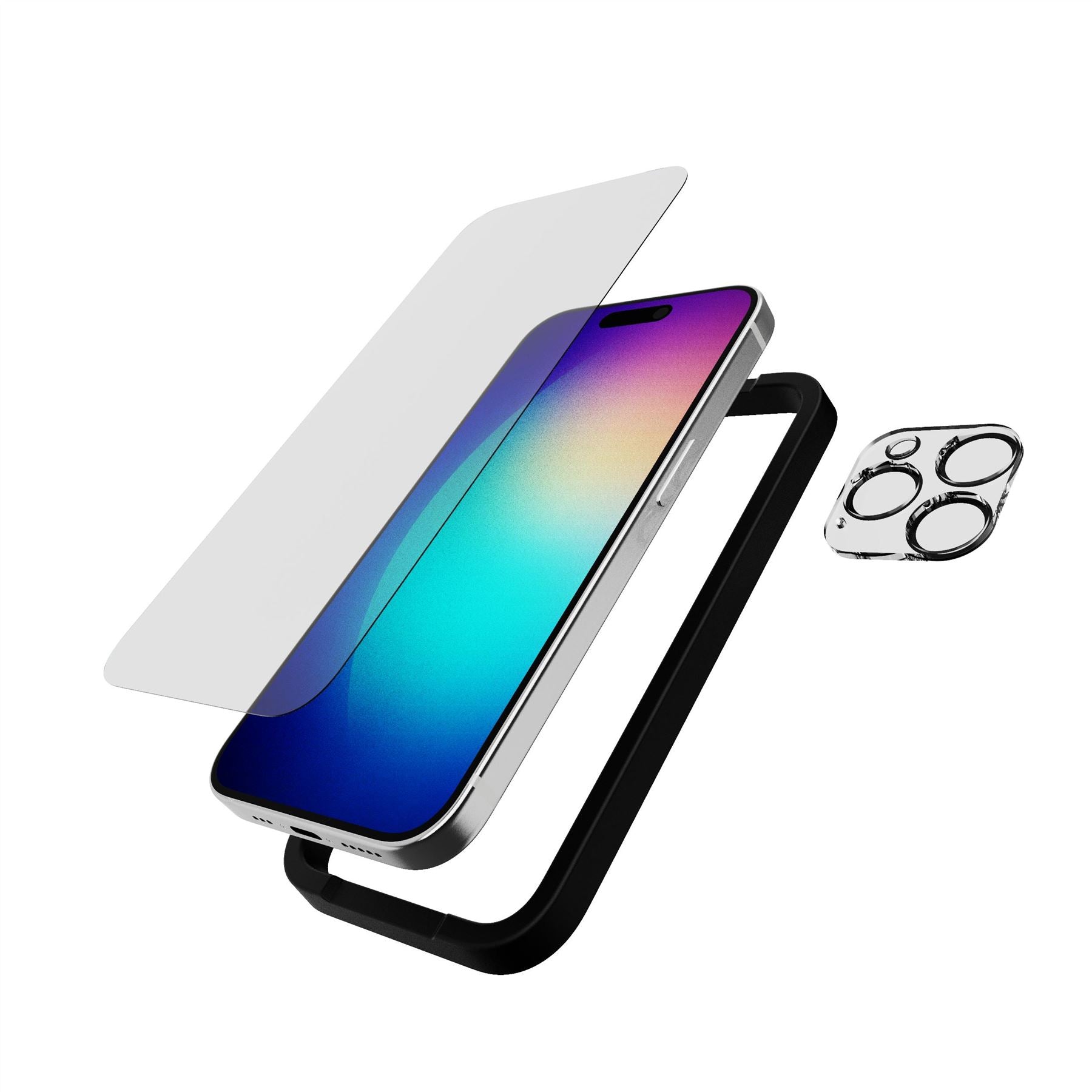 Tech21 ImpactGlass iPhone 15 Pro Panzerglas mit Kameraschutz