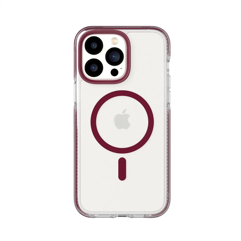 Tech21 EvoCrystal iPhone 14 Pro Max Hülle MagSafe Burgundy 4,9m