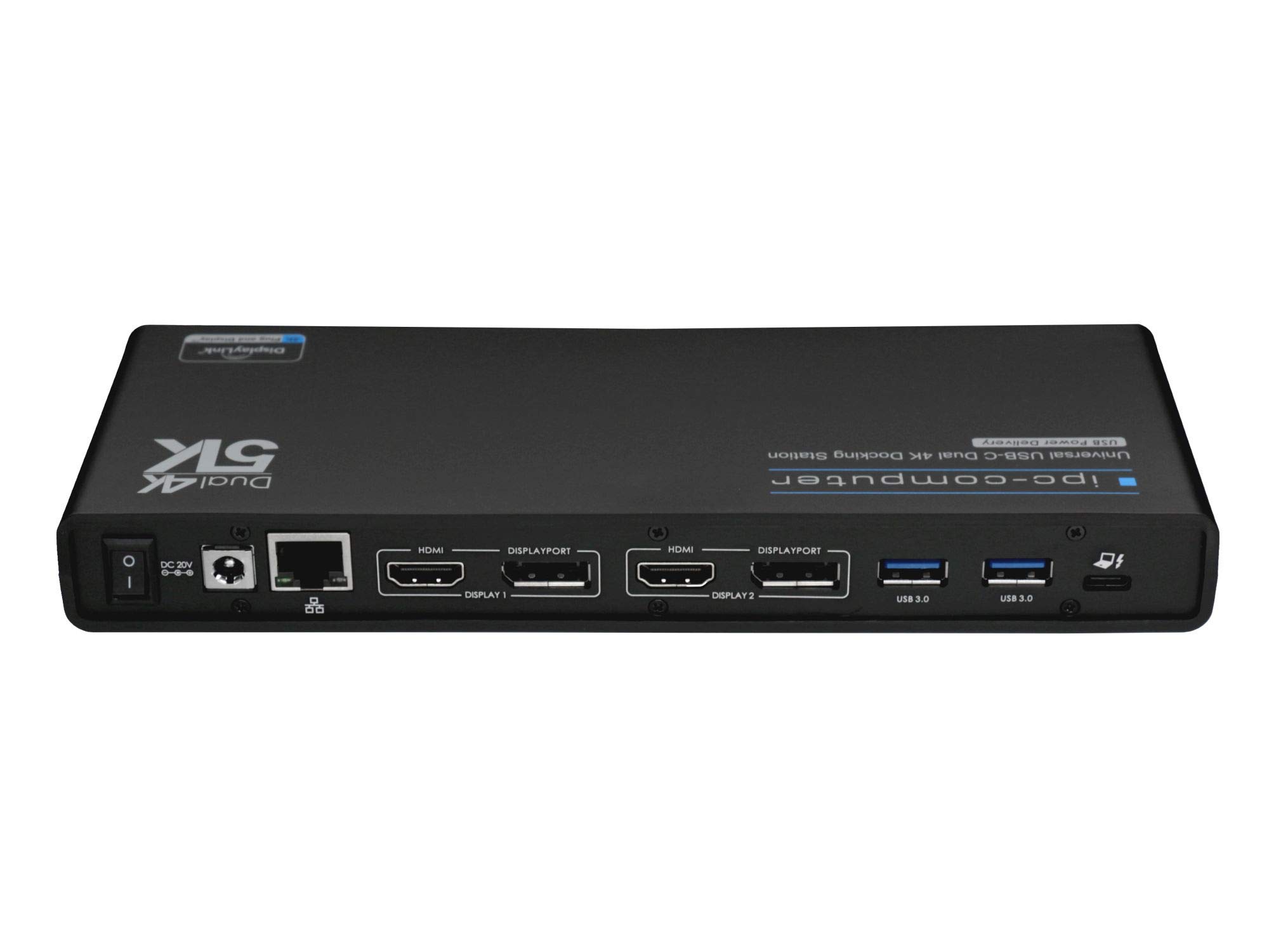 IPC-Computer USB-C Docking Station 100W HDMI DP